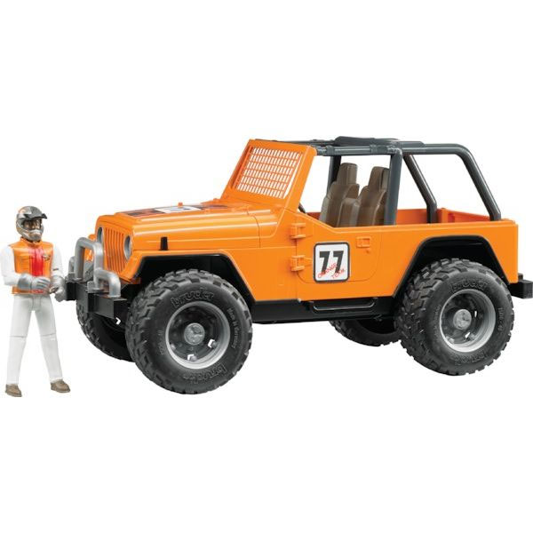 Jeep orange mit Fahrer 02541