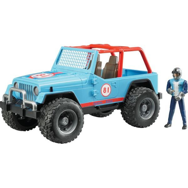 Jeep blau mit Fahrer 02542